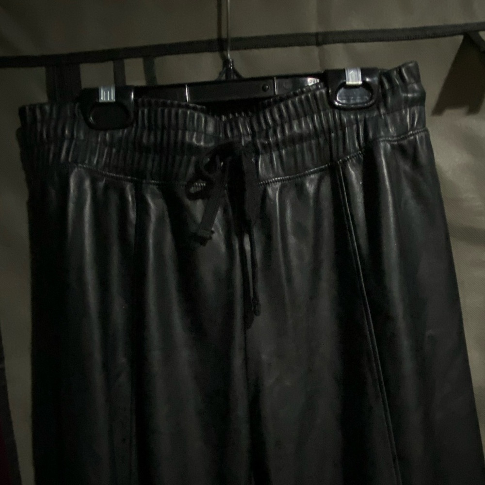 LAmade Black Faux Leather Pants‎